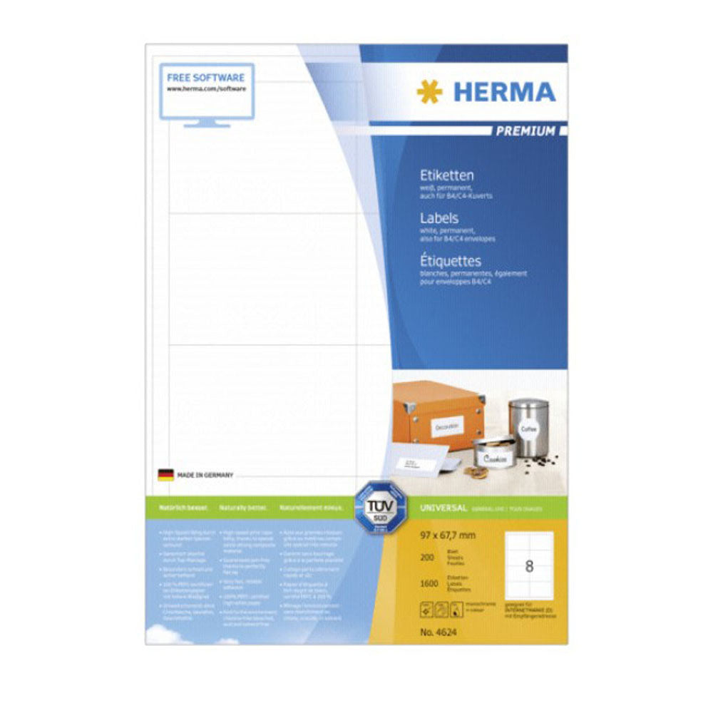 Herma Premium Labels A4 96,5mm 200 st