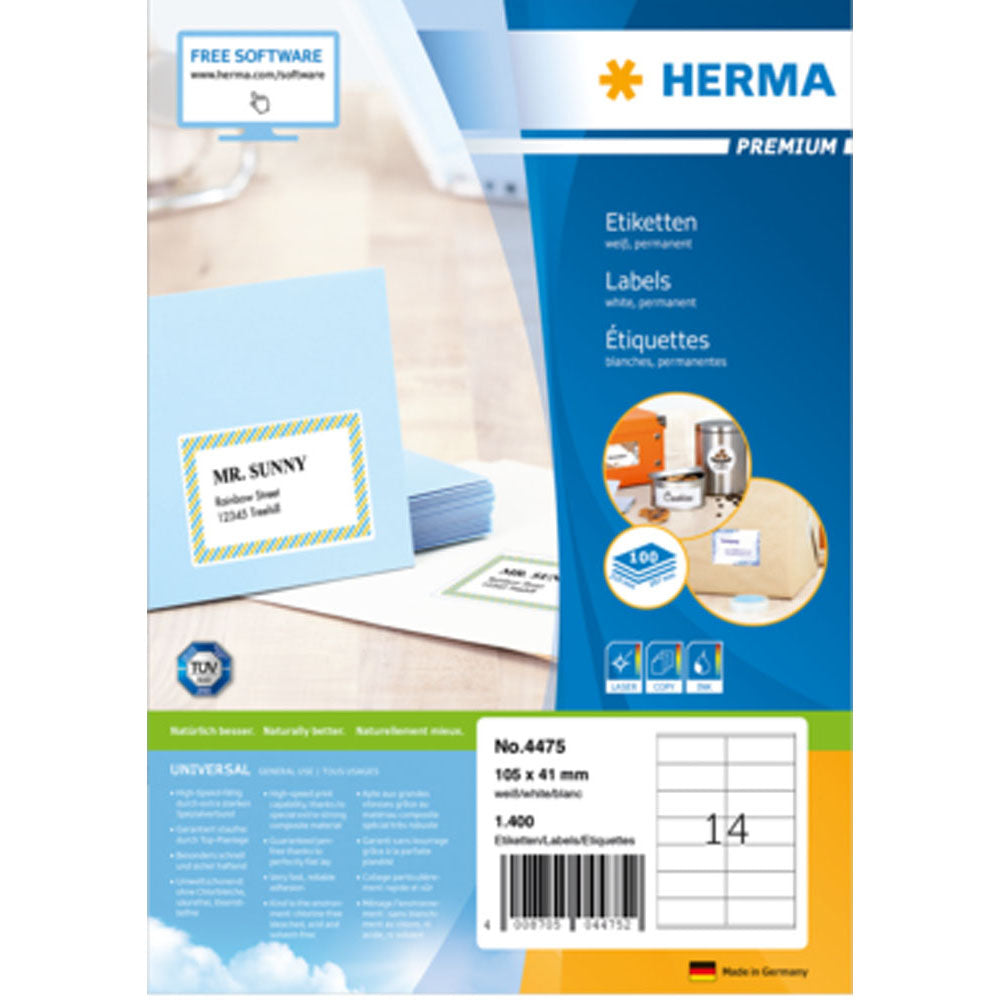 HERMA Premium -mærker A4 105mm 100pc