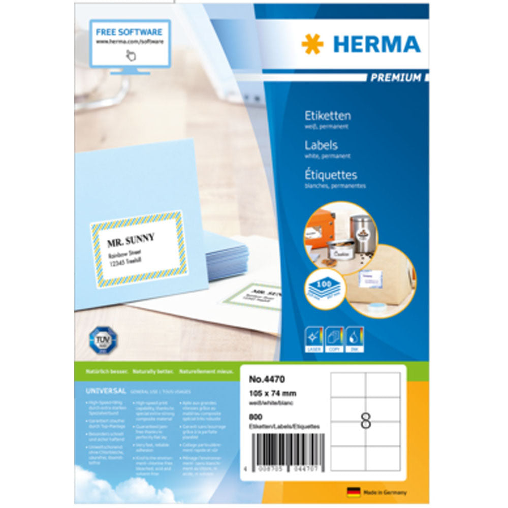 Herma Premium Labels A4 105mm 100pc