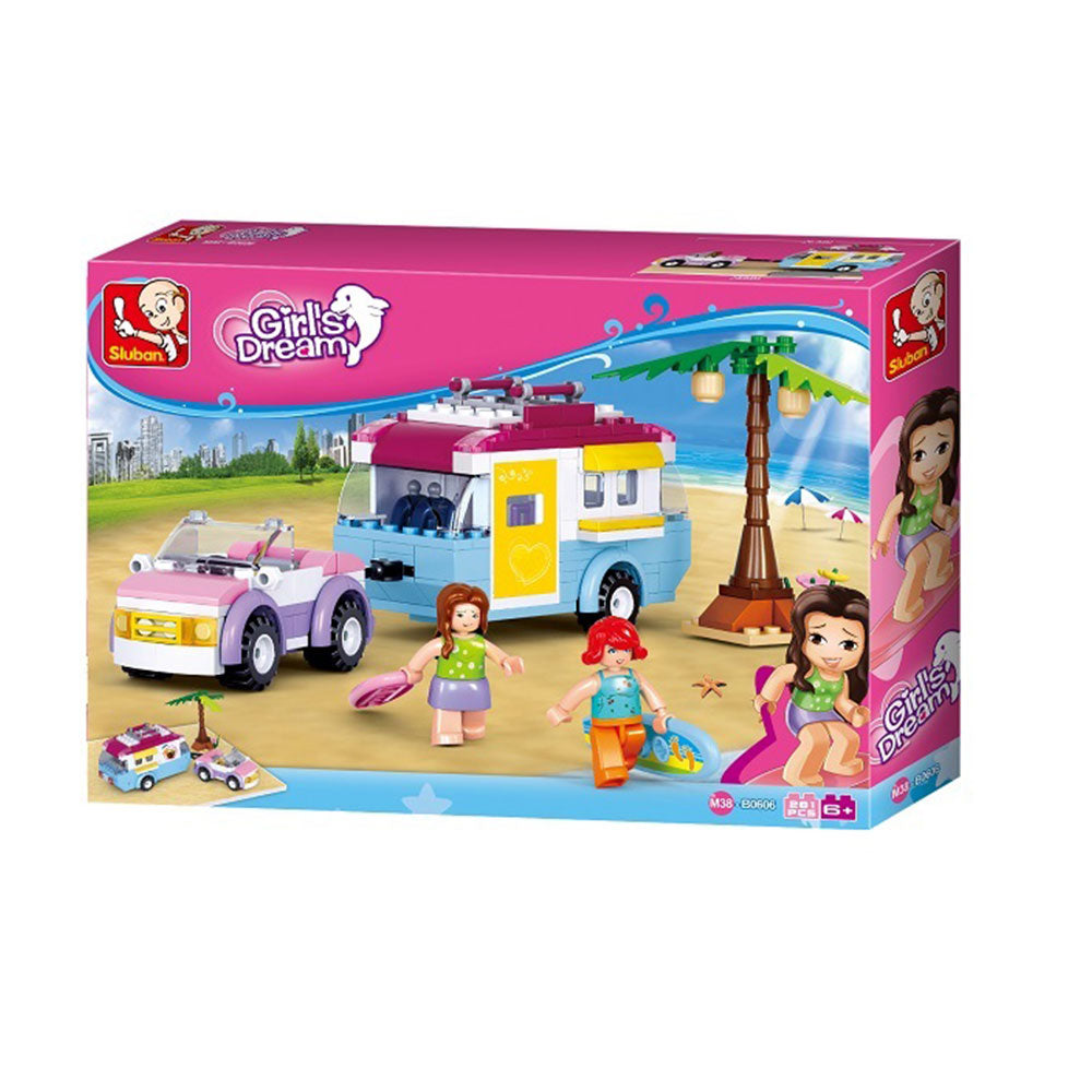 Sluban Girls Dream Car Caravan Building Set