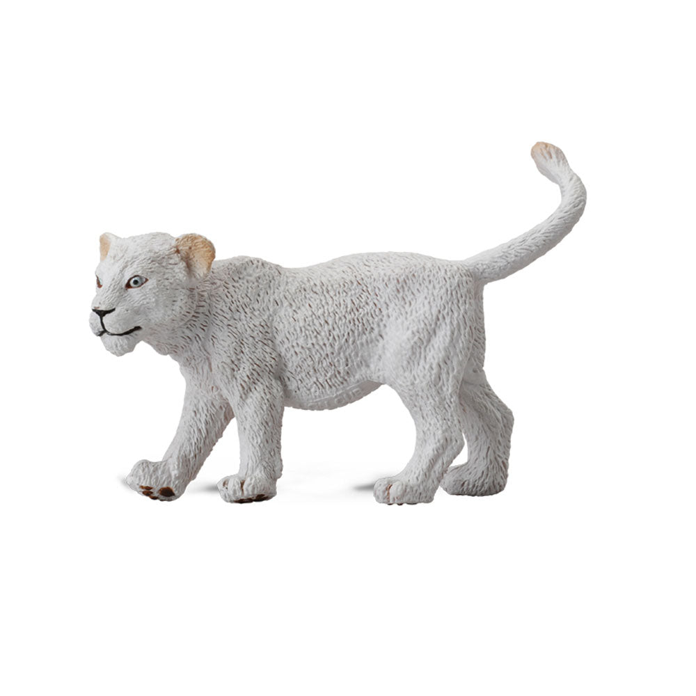 Figura cub di leone bianco da collezione (piccola)