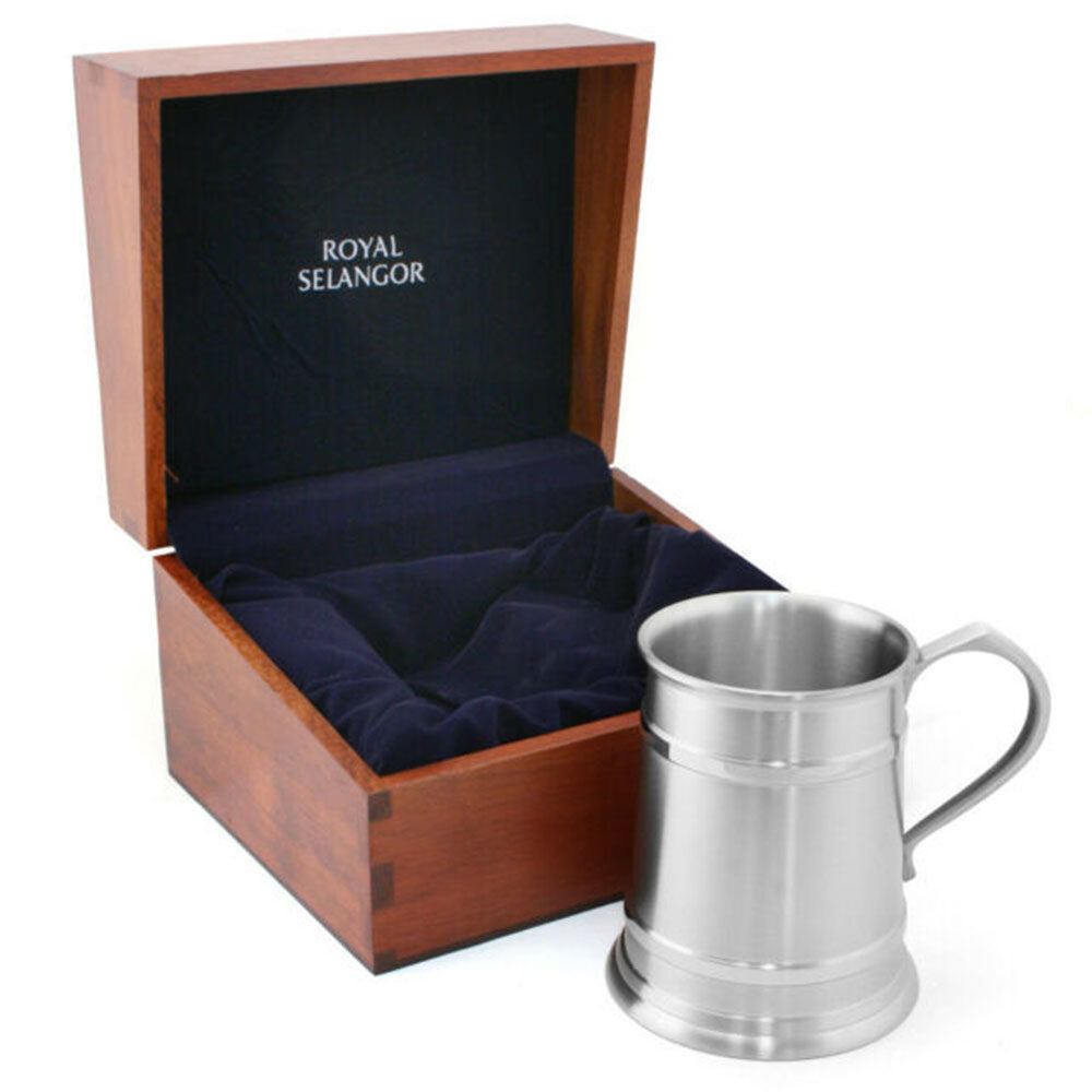 Royal Selangor Tankard com caixa de presente de madeira