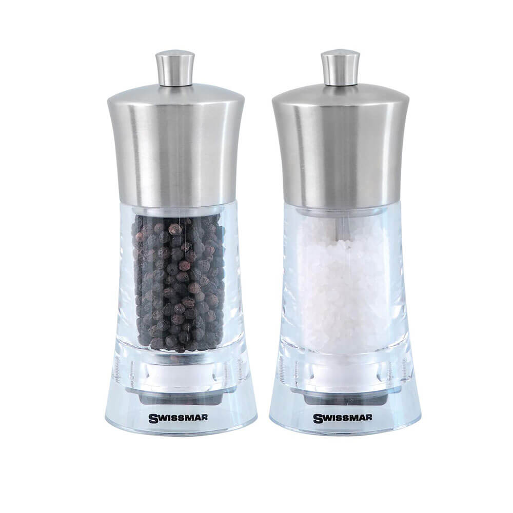 Swissmar Torre Salt y Pepper Mill Set de 15 cm