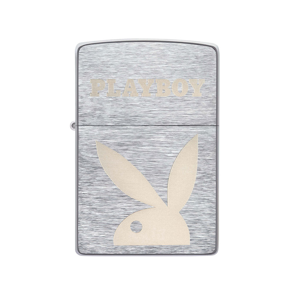 Zippo Playboy børstet krom vindtett lettere