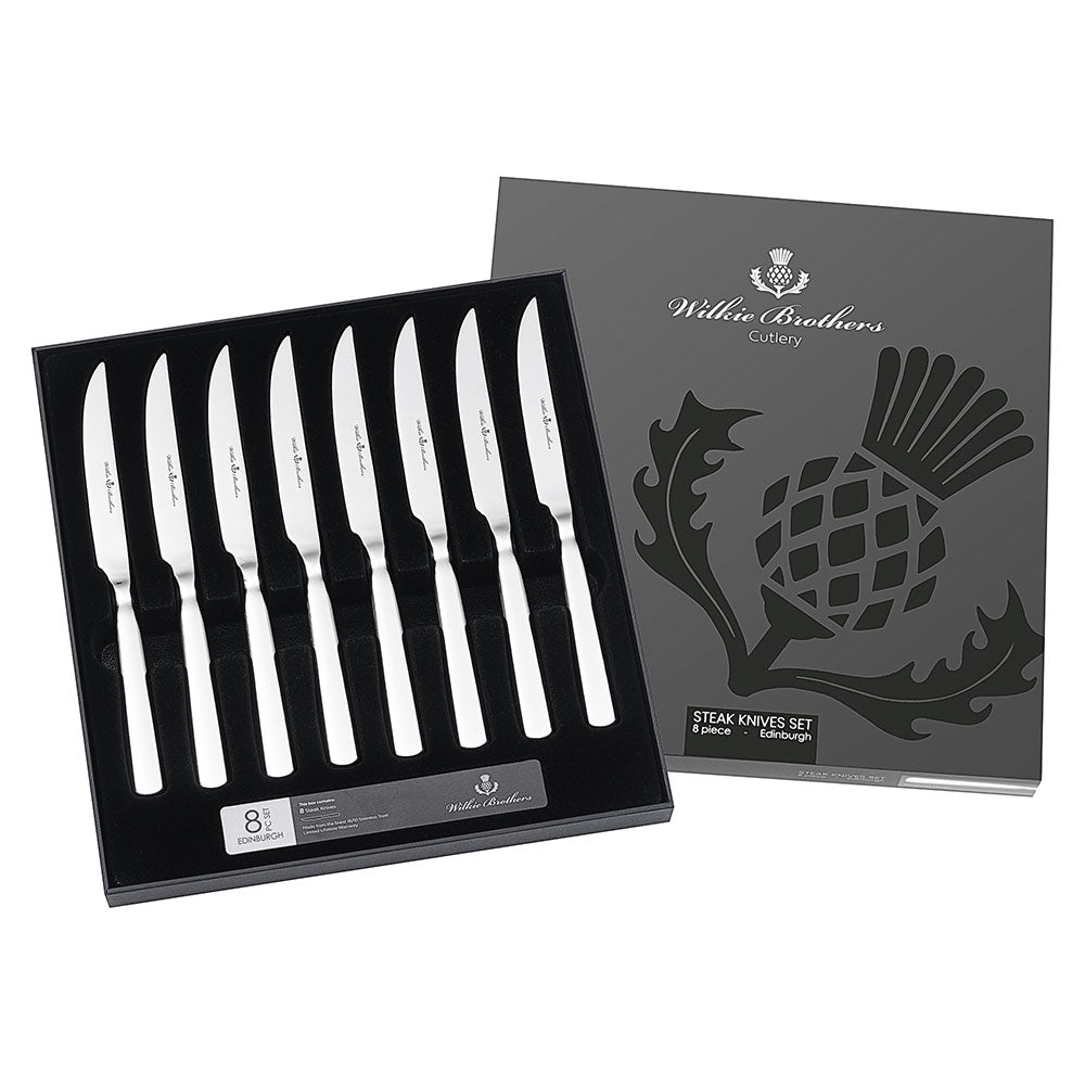 Wilkie Brothers Edinburgh 18/10 Steak Knife Set (Pack of 8)