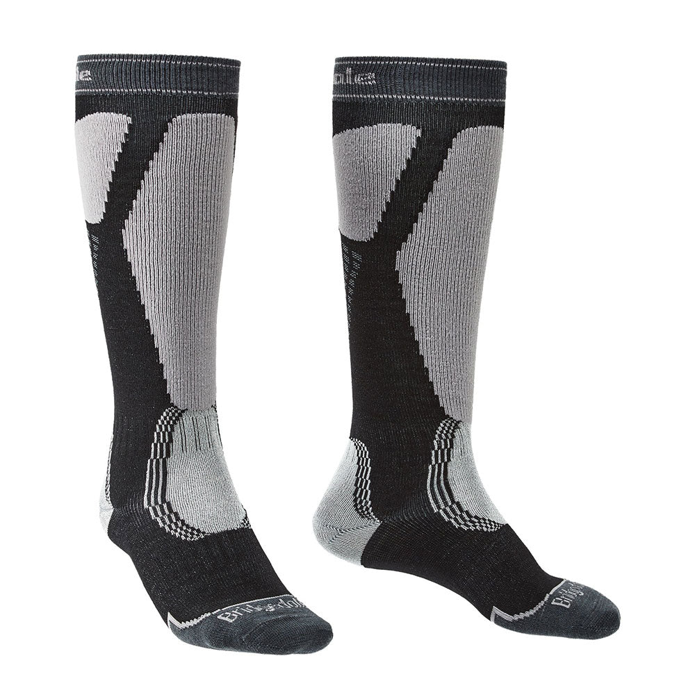 Ski facile sur les chaussettes de performance mérinos (noir / gris clair)