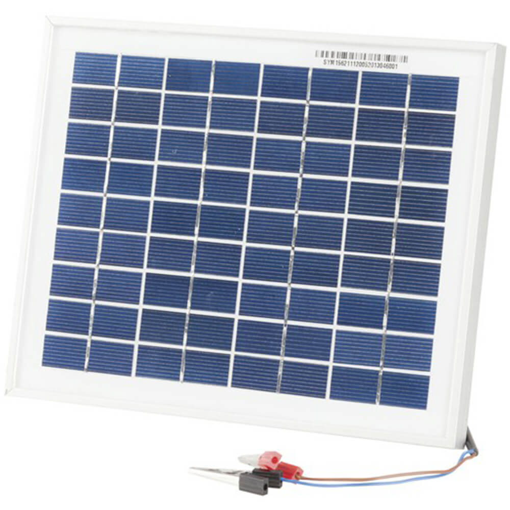 12V monokrystallinsk solcellepanel med klip/bly