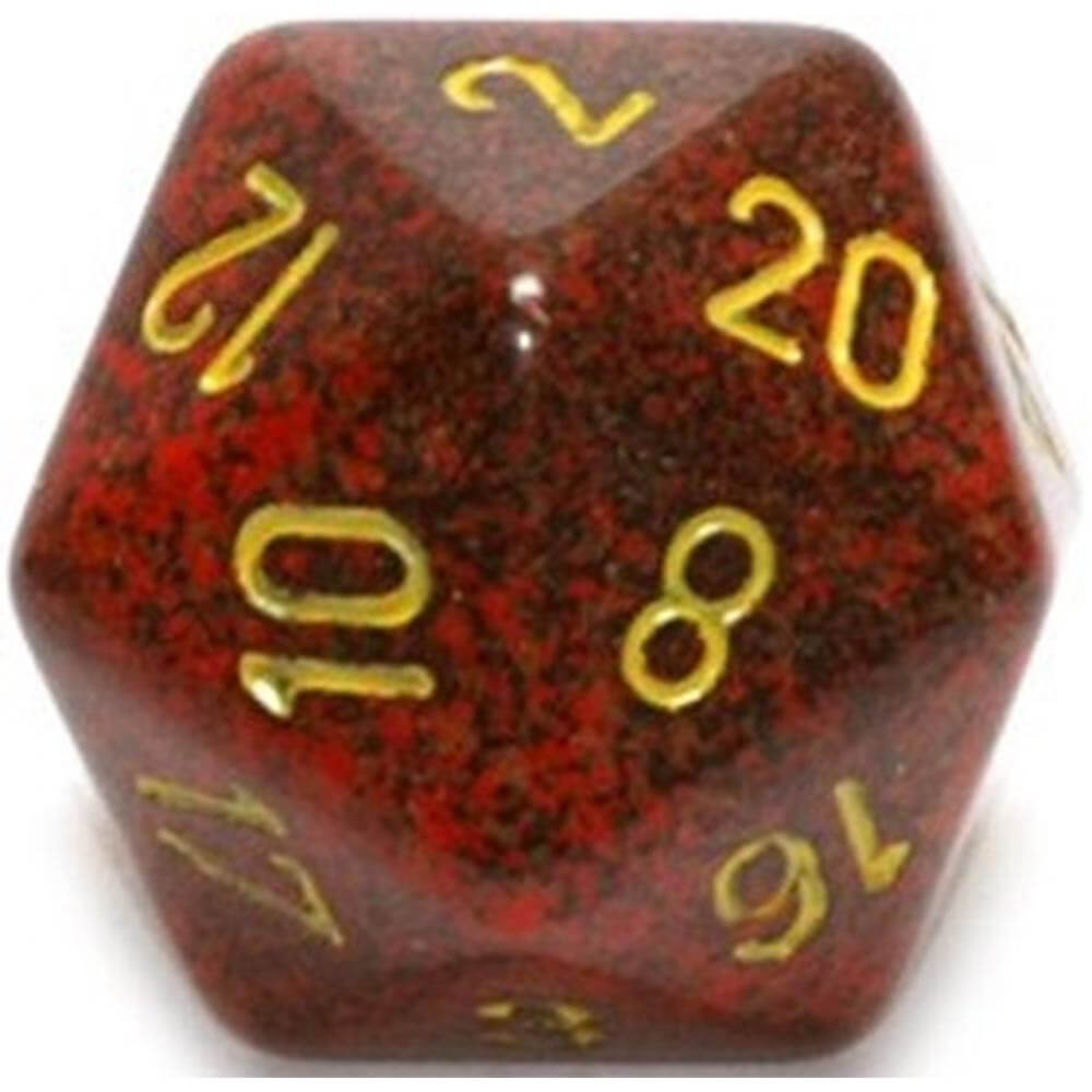 D20 terninger plettet (34 mm)