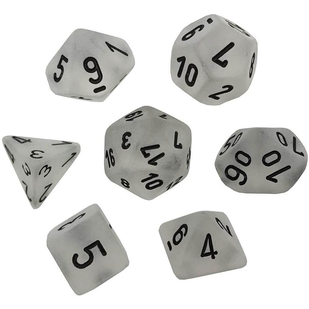 D7 Die Set Dice Frosted Poly (7 Dice)