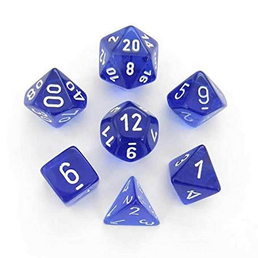 D7 Die Set Dice Translucent Poly (7 Dice)