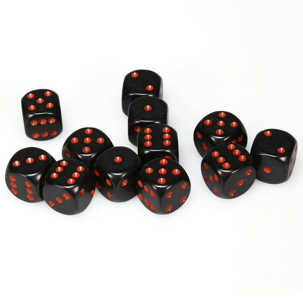 D6 DICE ONEAQUE 16 mm (12 dobbelstenen)