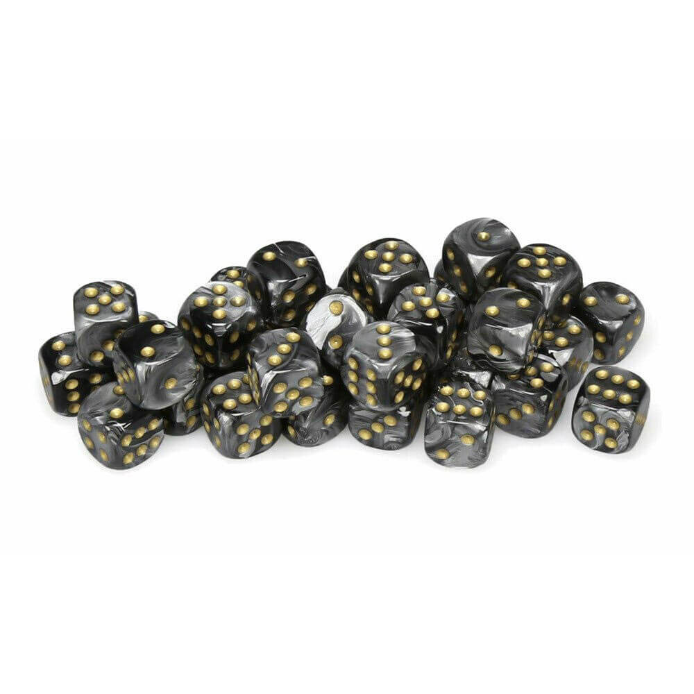 D6 terninger glansert 12mm (36 terninger)