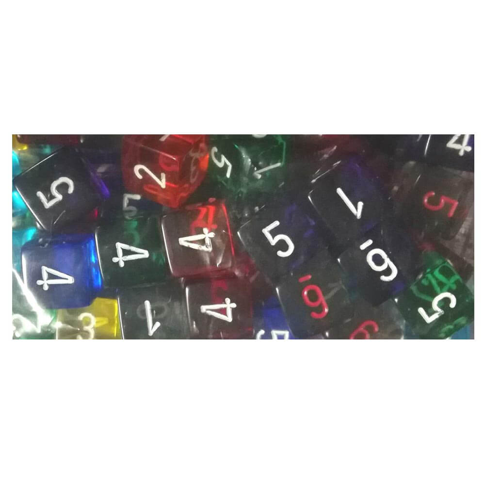 D6 DICE Assorteret Loose Polyhedral (50 terninger)