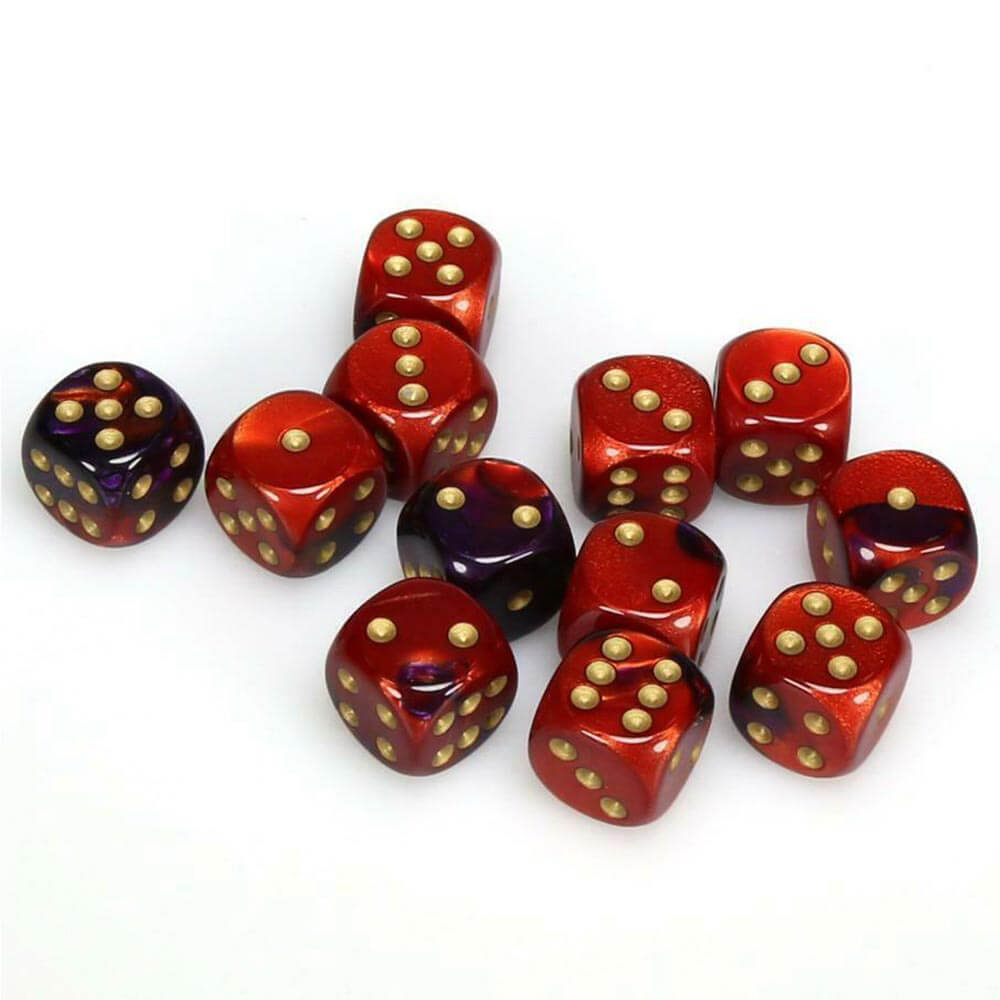 D6 Dice Gemini 16 mm (12 dés)