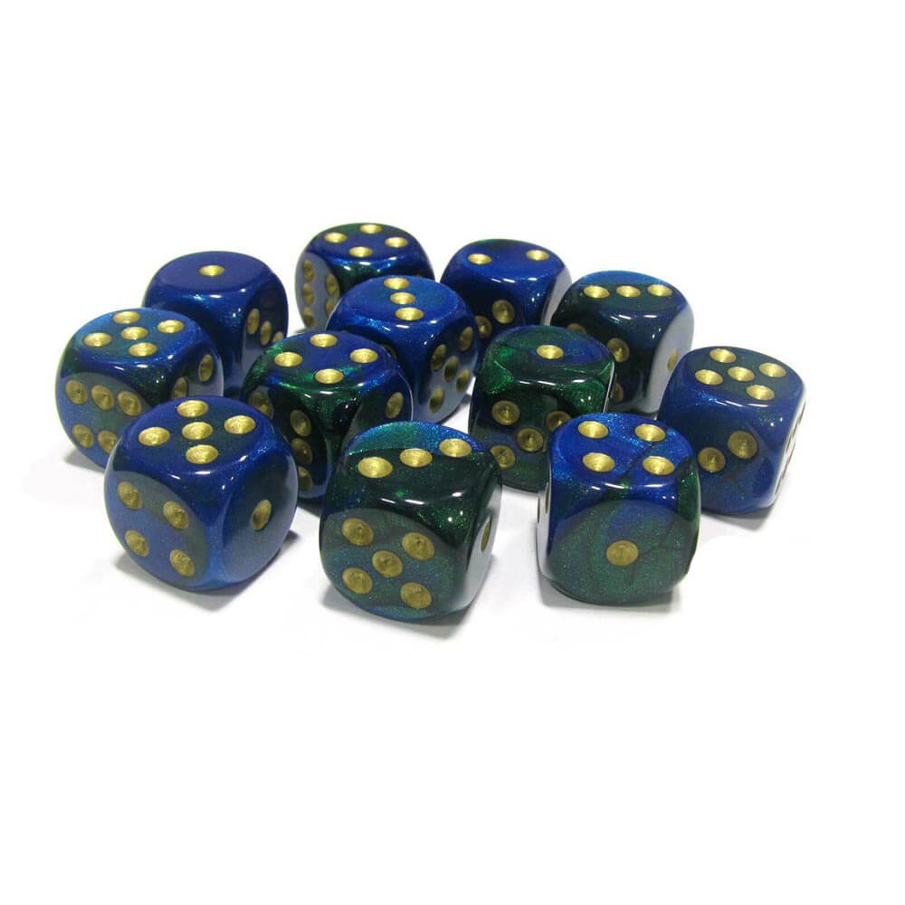 D6 Dice Gemini 16 mm (12 dés)