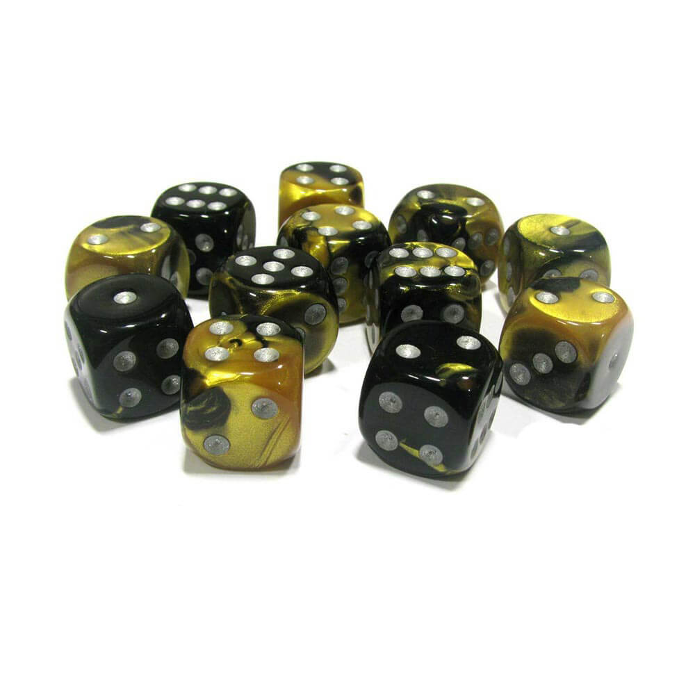 D6 Dice Gemini 16 mm (12 dés)