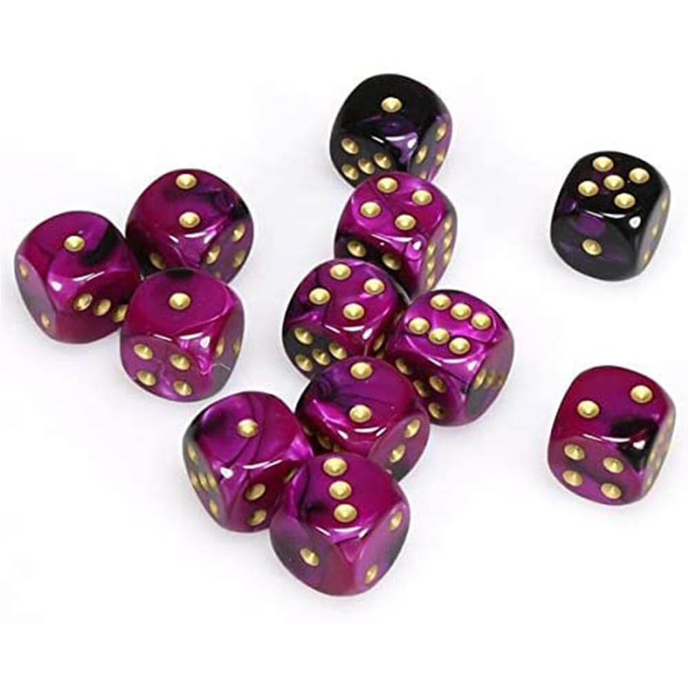 D6 Dice Gemini 16 mm (12 dés)