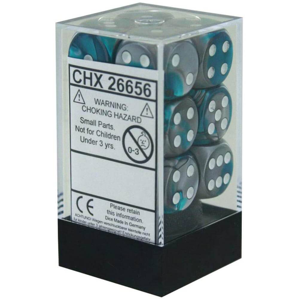 D6 Dice Gemini 16 mm (12 dés)