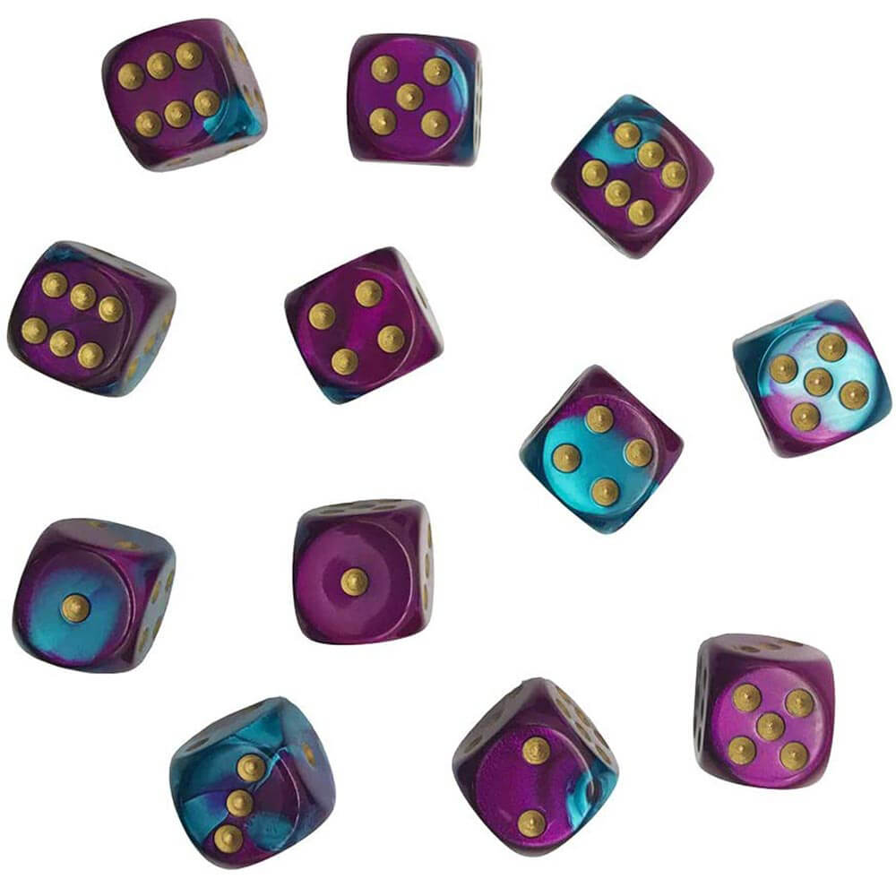 D6 Dice Gemini 16 mm (12 dés)