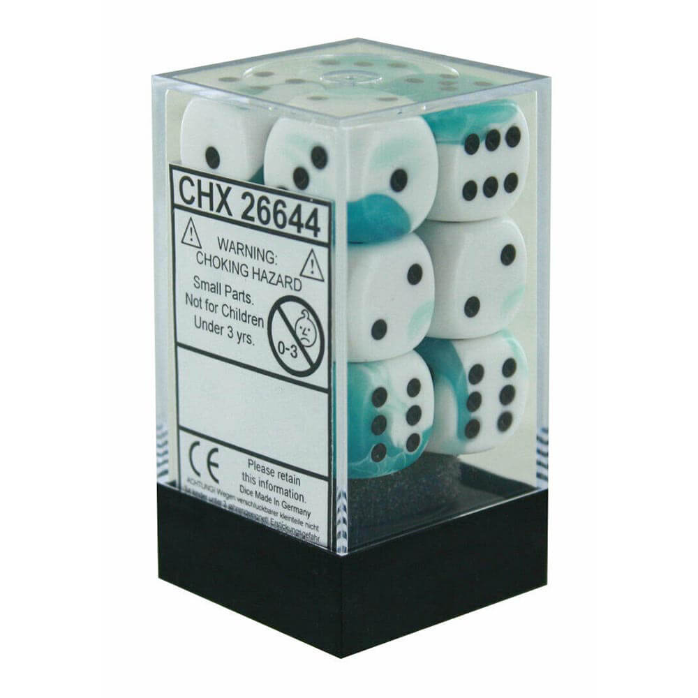 D6 Dice Gemini 16 mm (12 dés)