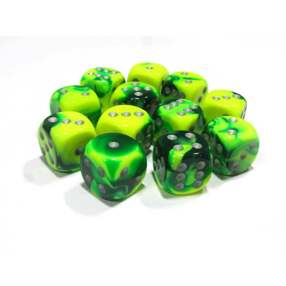 D6 Dice Gemini 16 mm (12 dés)