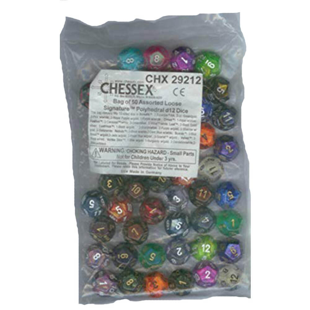 D12 Dice Assorted Poliedrico sciolto (50 dadi)