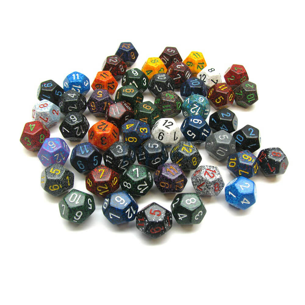 D12 Dice assorti polyédrique lâche (50 dés)