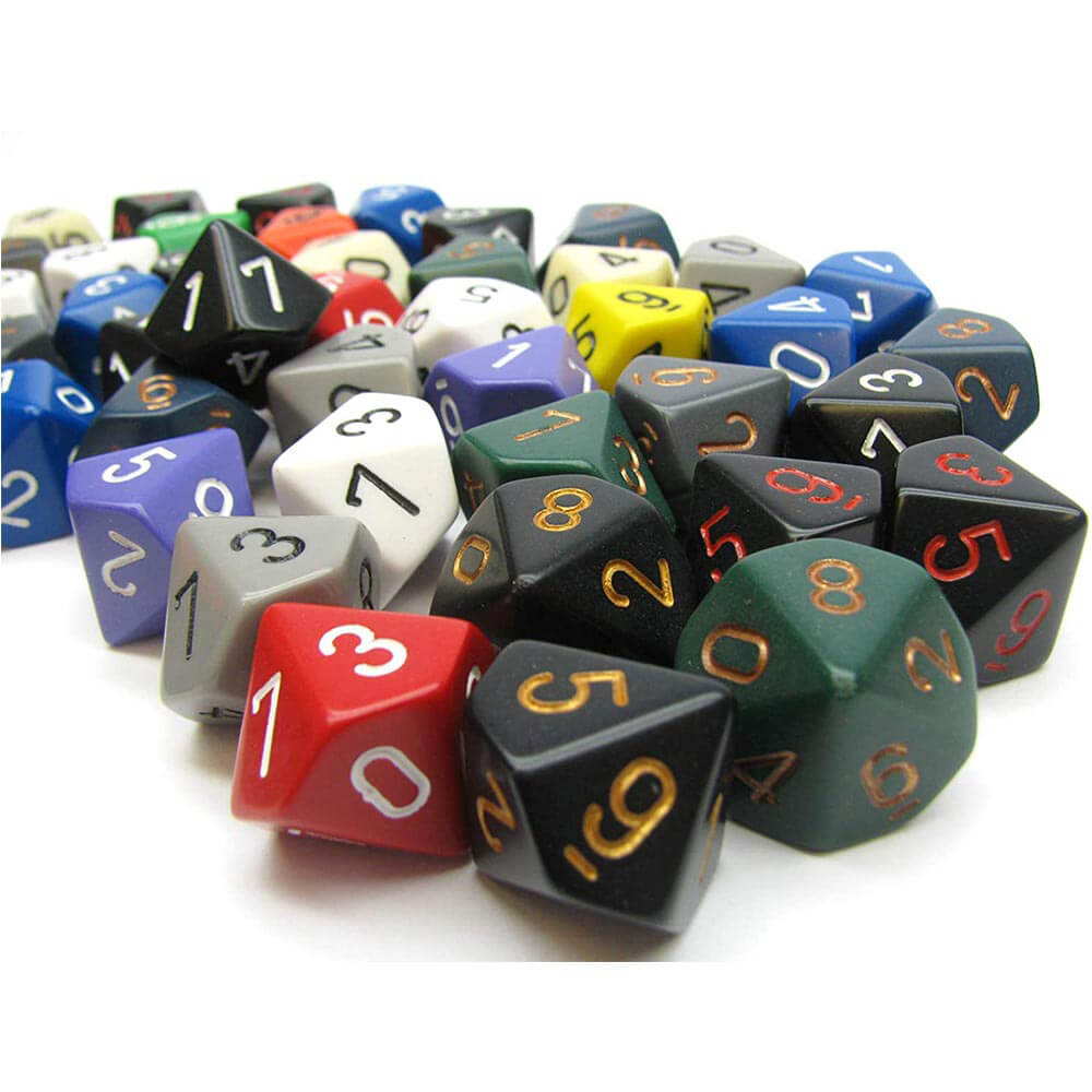 D10 DICE Surtido Polyédrico suelto (50 dados)