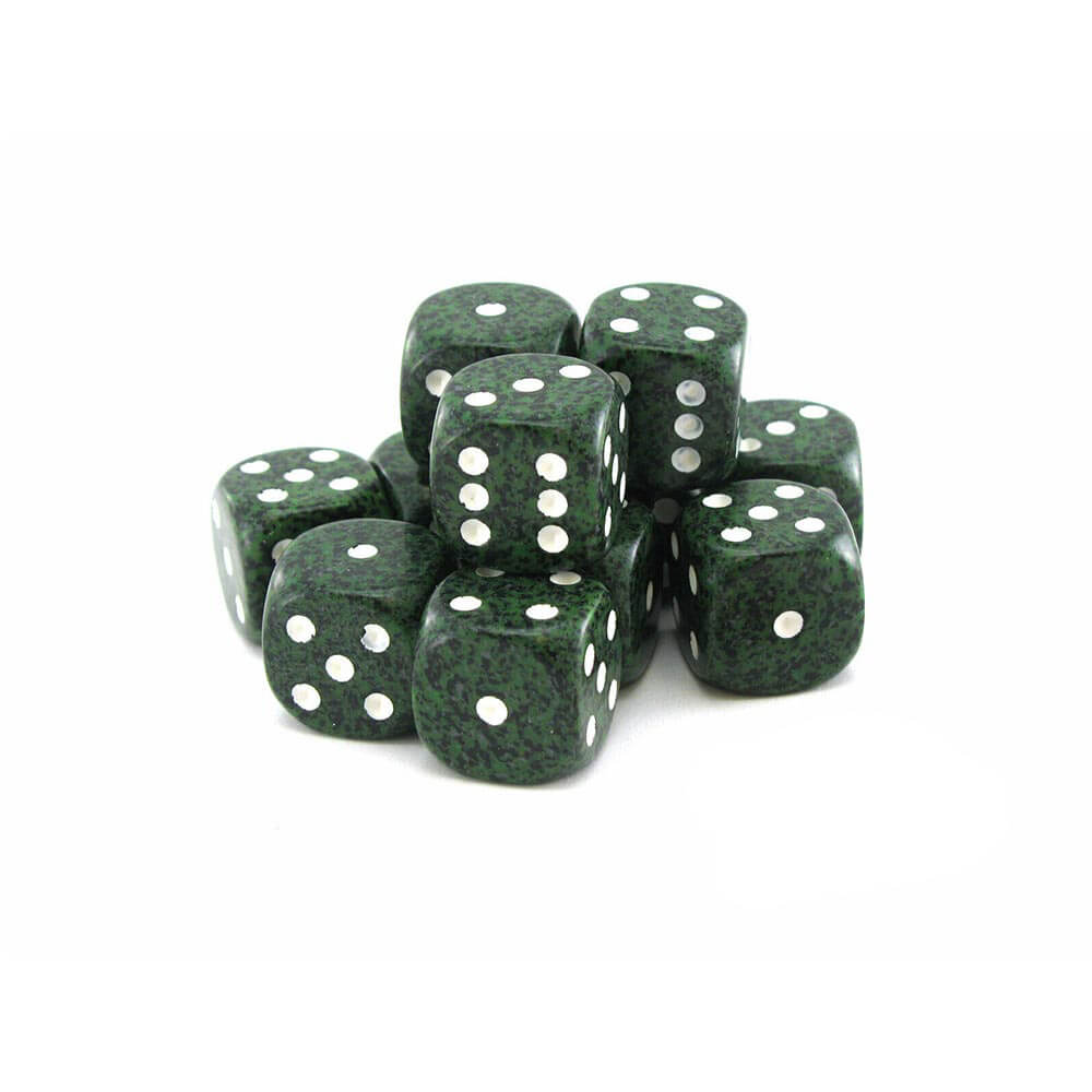 D6 Dice moucheté 16 mm (12 dés)