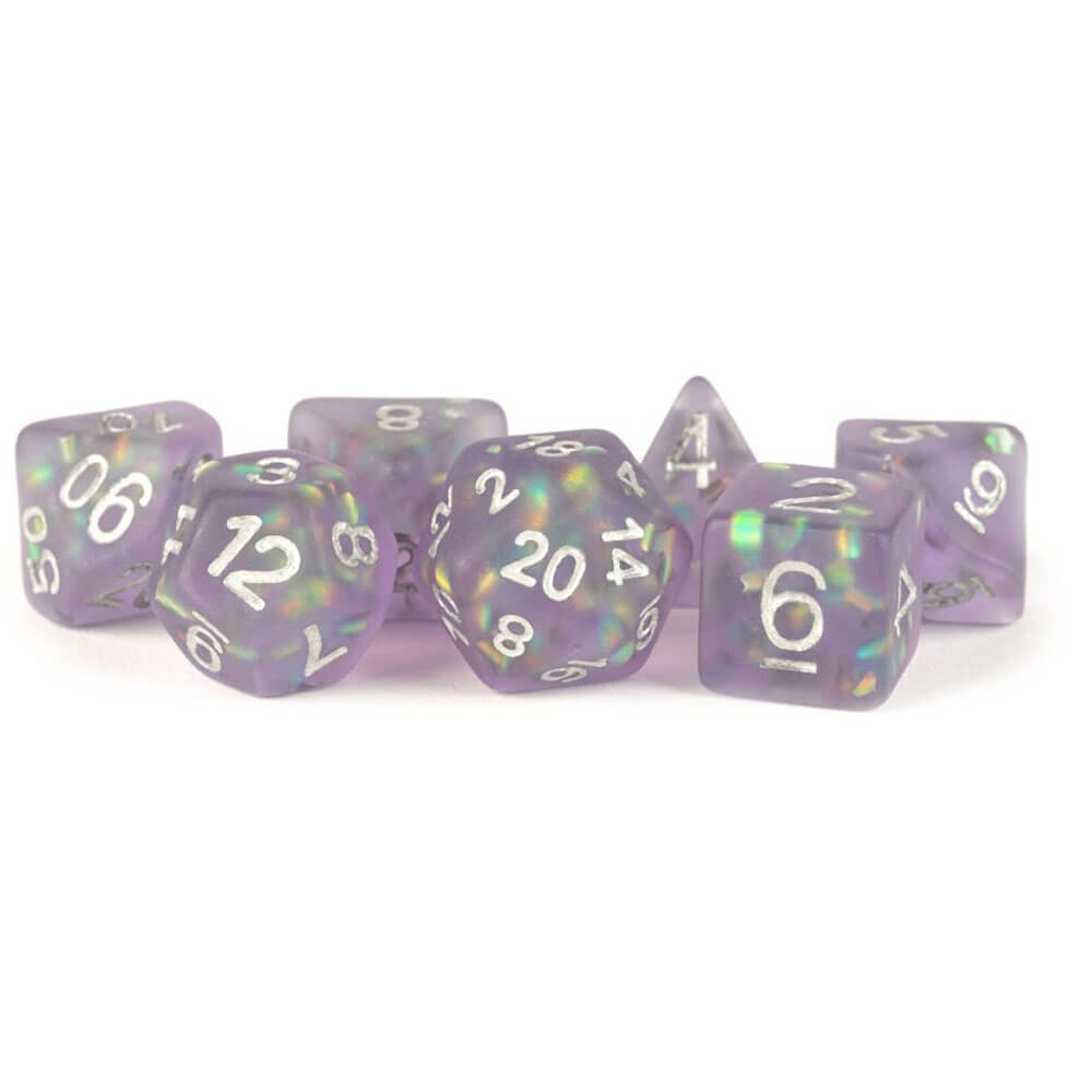 MDG ICY OPAL DICE Set 16 mm poly