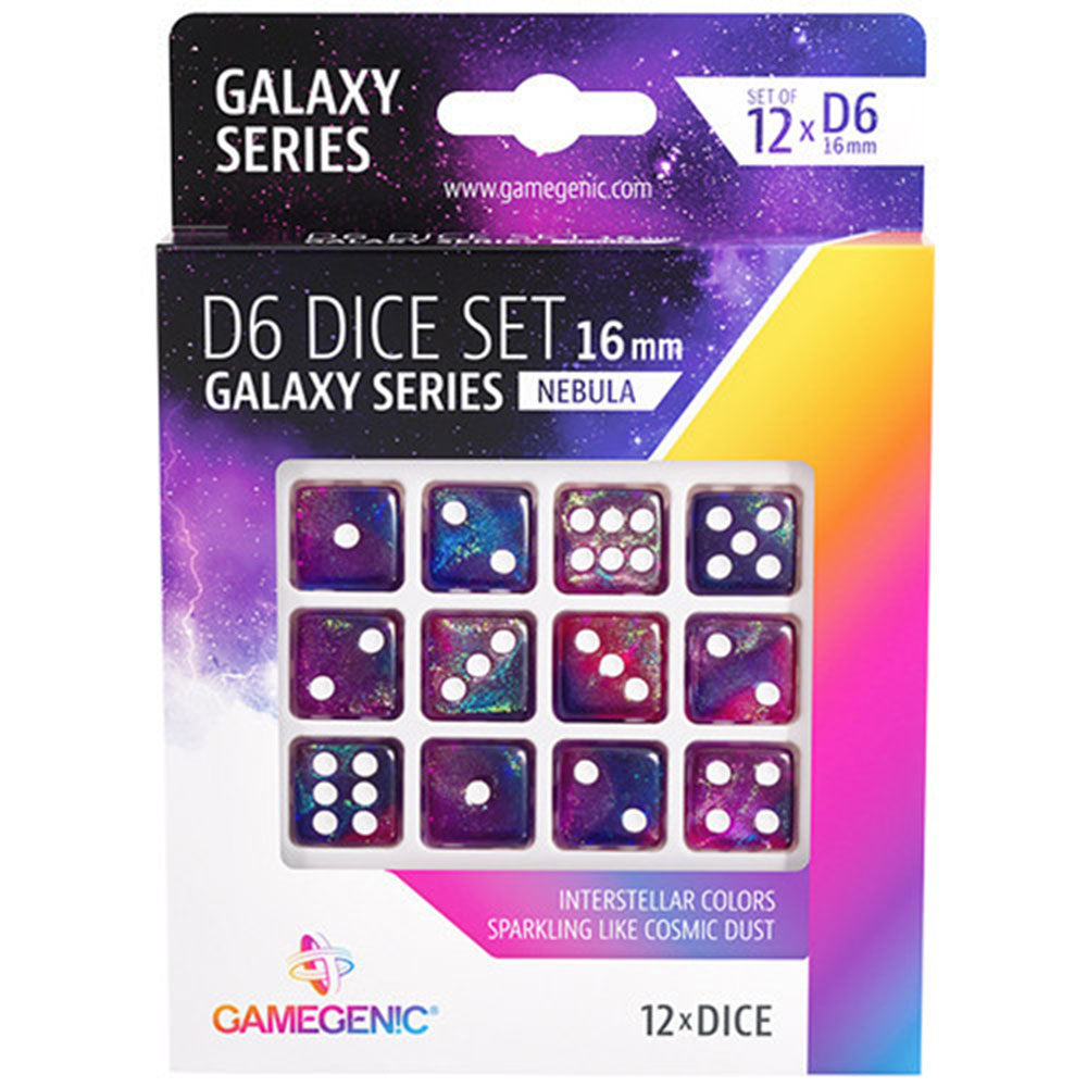 GameGenic Galaxy Series D6 Dice Set 16mm (12pcs)