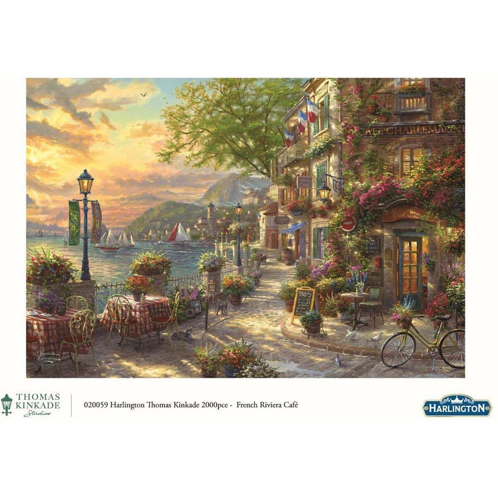 Harlington Thomas Kinkade French Riviera Café Puzzle 2000pcs