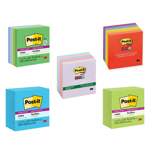 Post-it Super Sticky Notes 76x76mm (5pk)