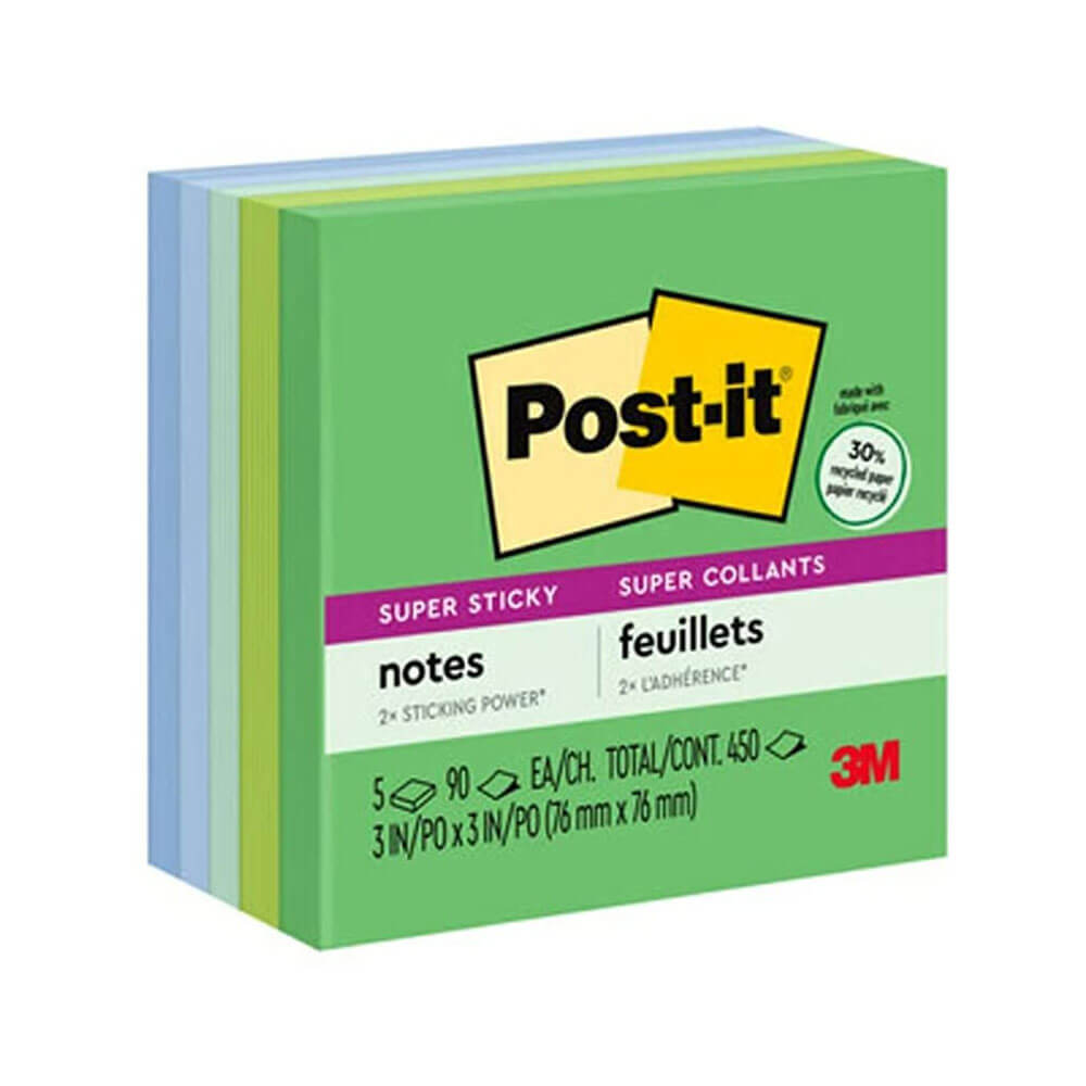 Note Post-It Super Sticky 76x76mm (5pk)