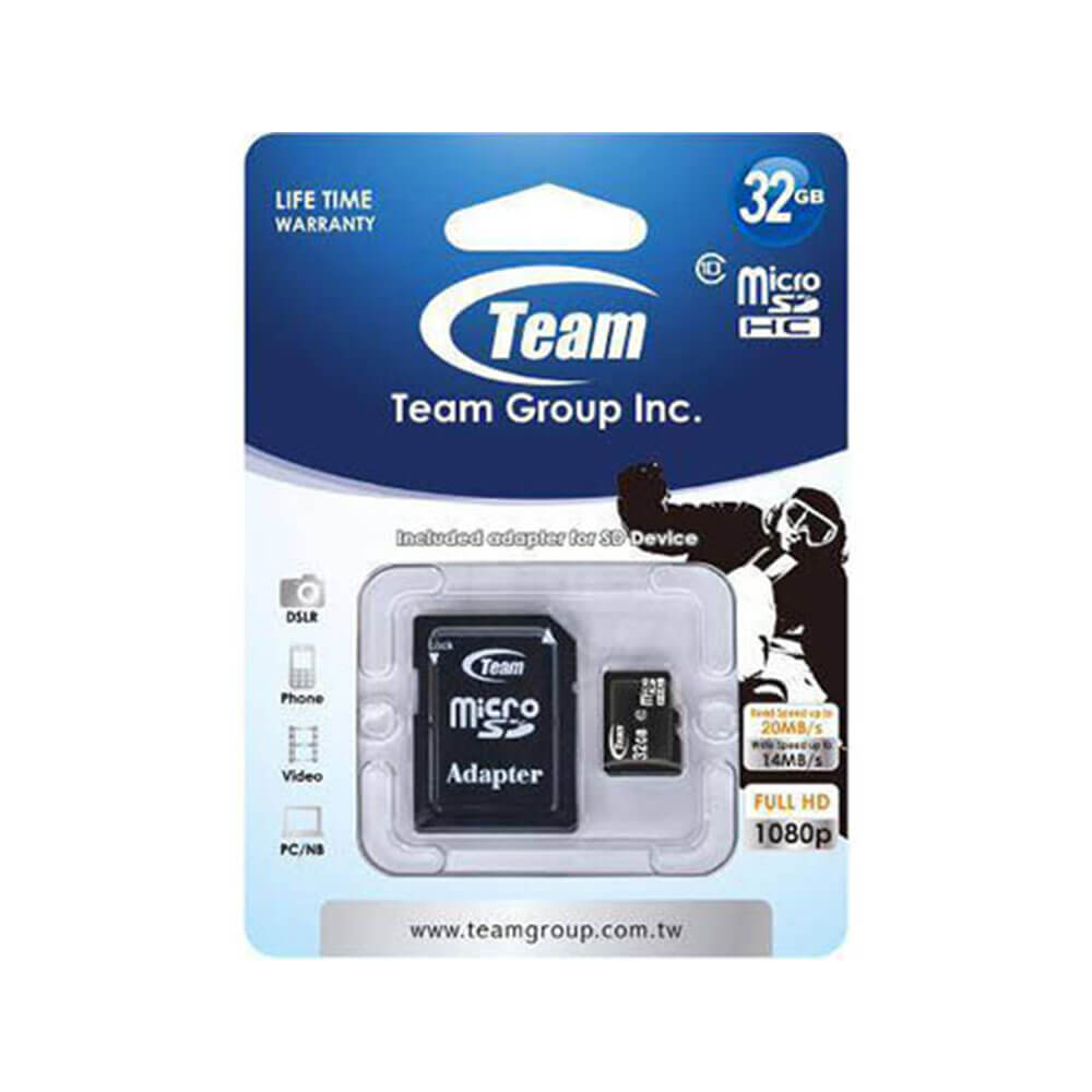 Team Class 10 Micro SDHC Memory Card