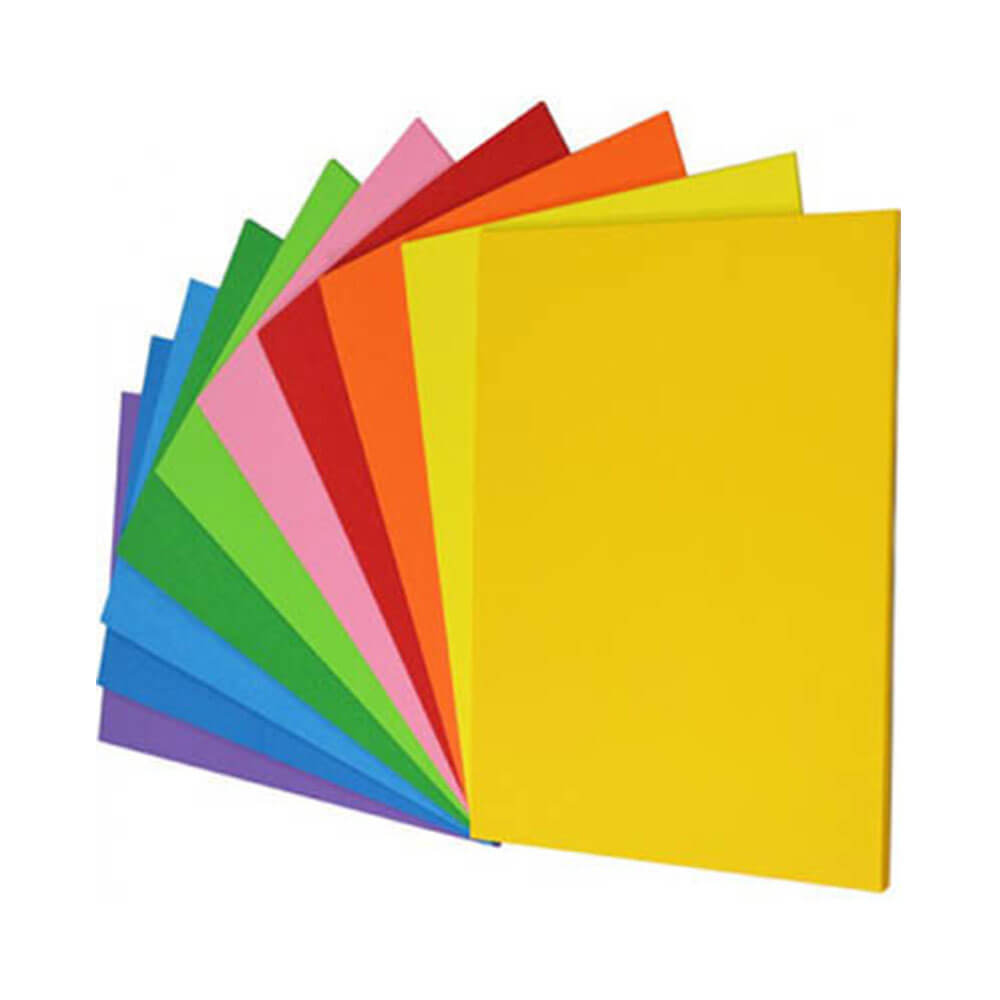 Rainbow Cover Paper 125GSM Assorted (250pk)