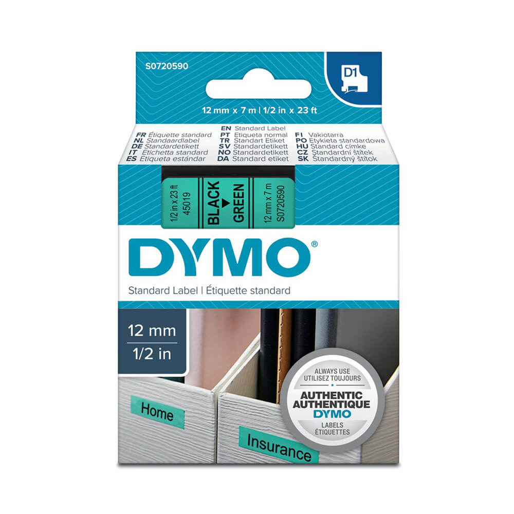 Dymo D1 Klebebandetikett 12 mm x 7 m