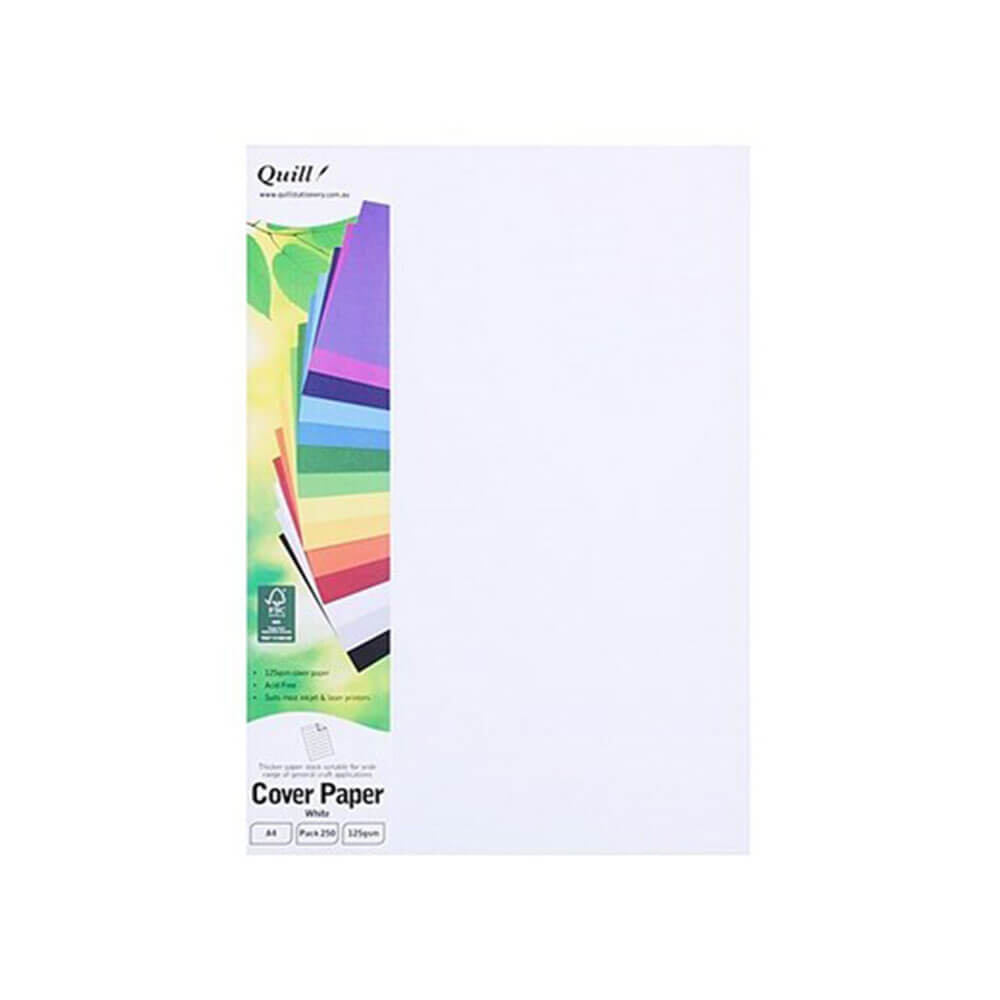 Papier de couverture de quill A4 125gsm (250pk)