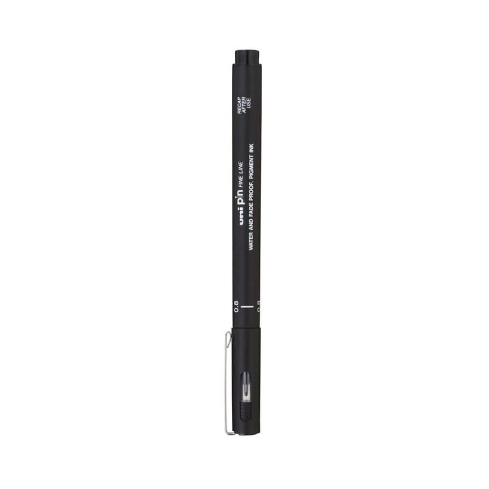 Pin uni-ball Fineliner Pen noir (portefeuille de 3)