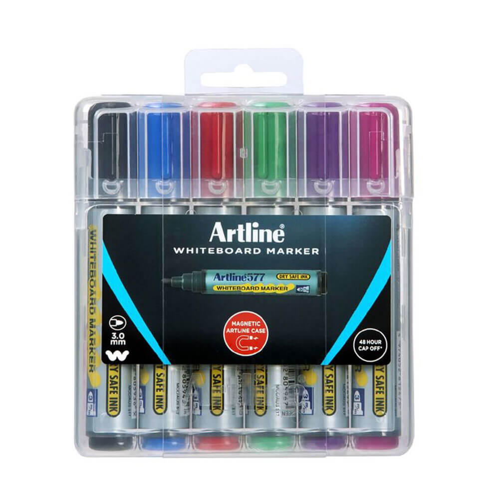 Artline Whiteboard Marker i Hard Case 2mm Assortered