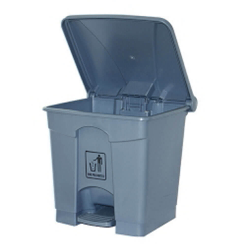 Bin de basura Cleanlink con tapa del pedal (gris)