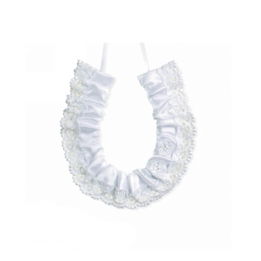 ME Horseshoe Satin with Lace Edge Wedding Charm