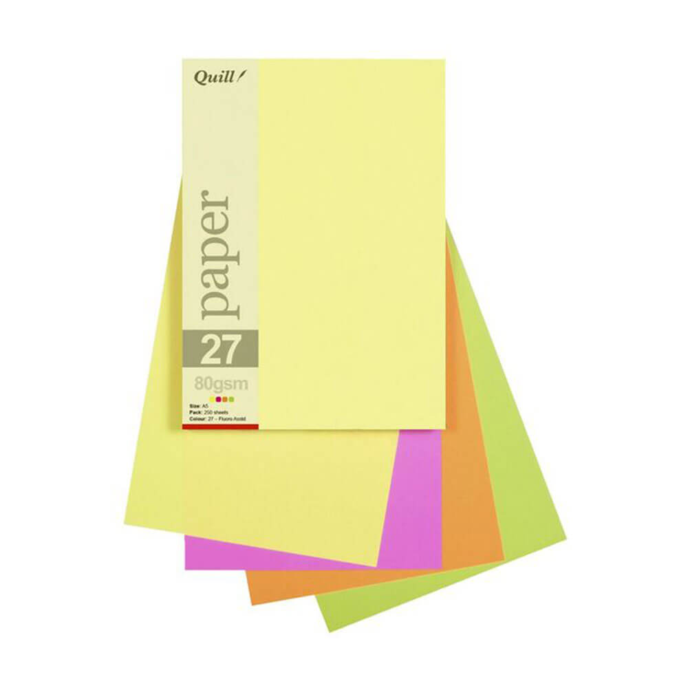 Papel de quill 80gsm A5 variado (25pk)