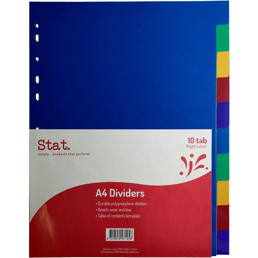 Stat Plastic Divider A4 (färgad)