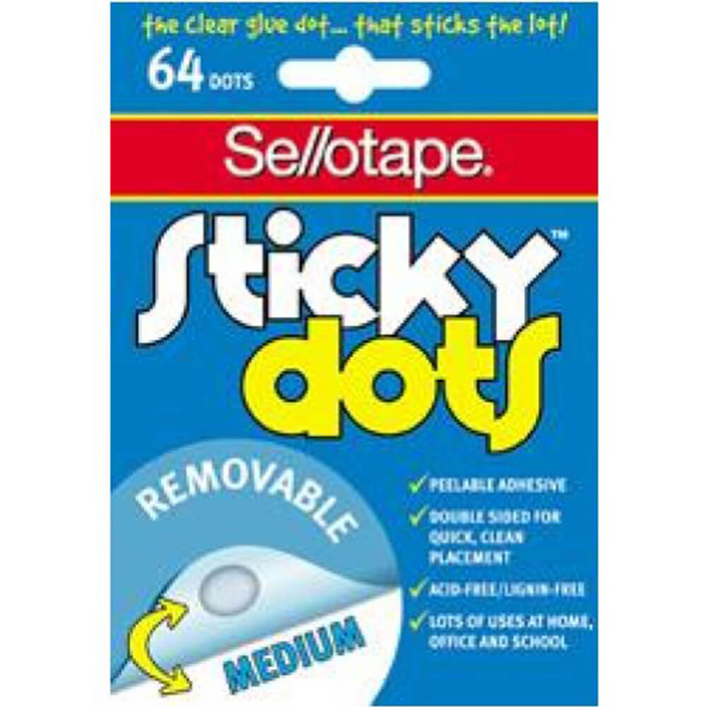 Sellotape Sticky Dots Medium (64 puntos)