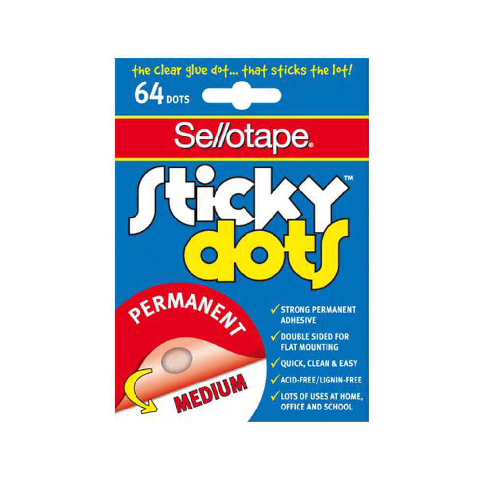 Sellotape Sticky Dots Medium (64 punten)