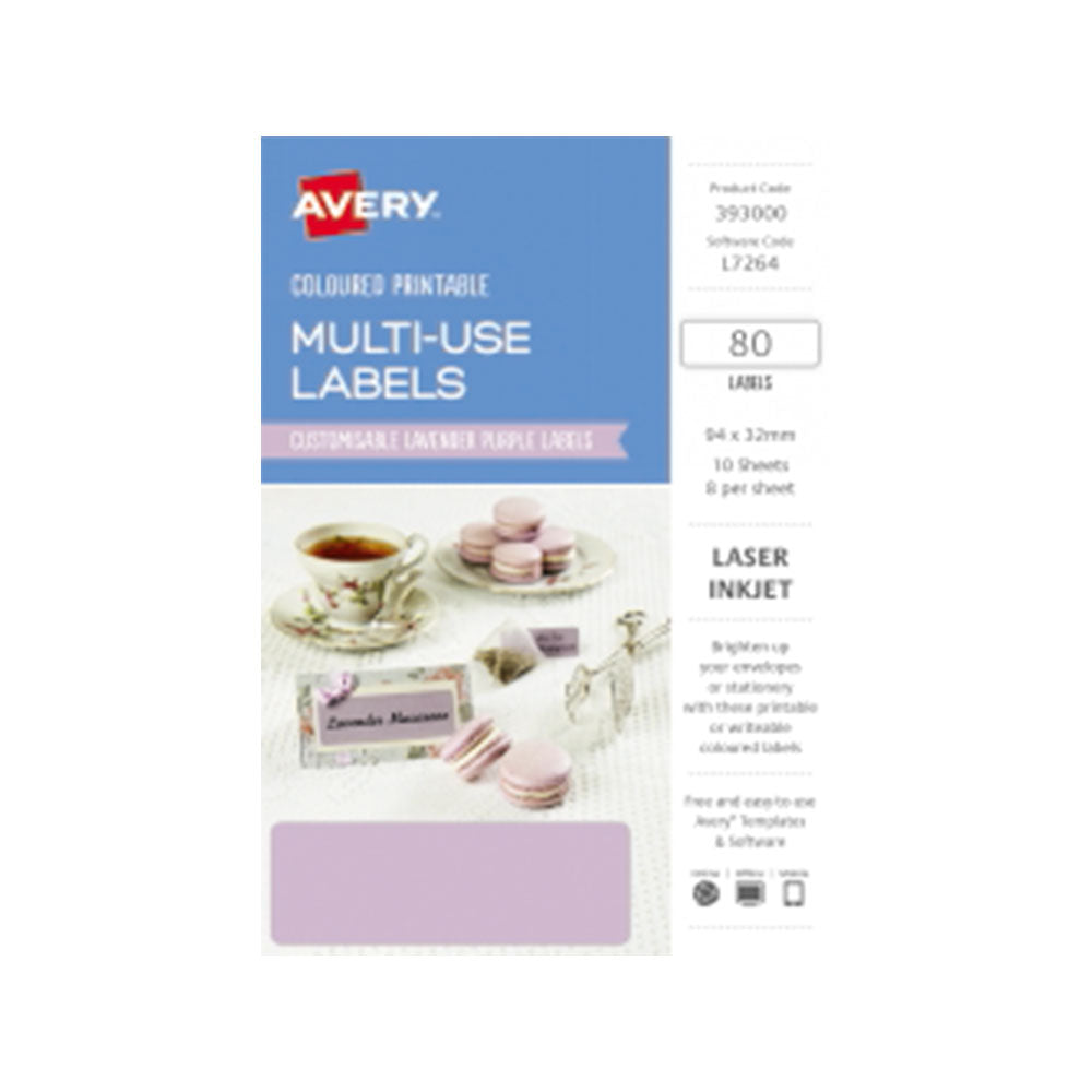 Avery rectangular láser etiqueta 80pcs (94x32 mm)