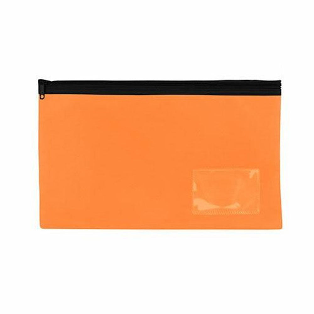 Celco Small Bright Pencil Case with 1 Zip (Orange)