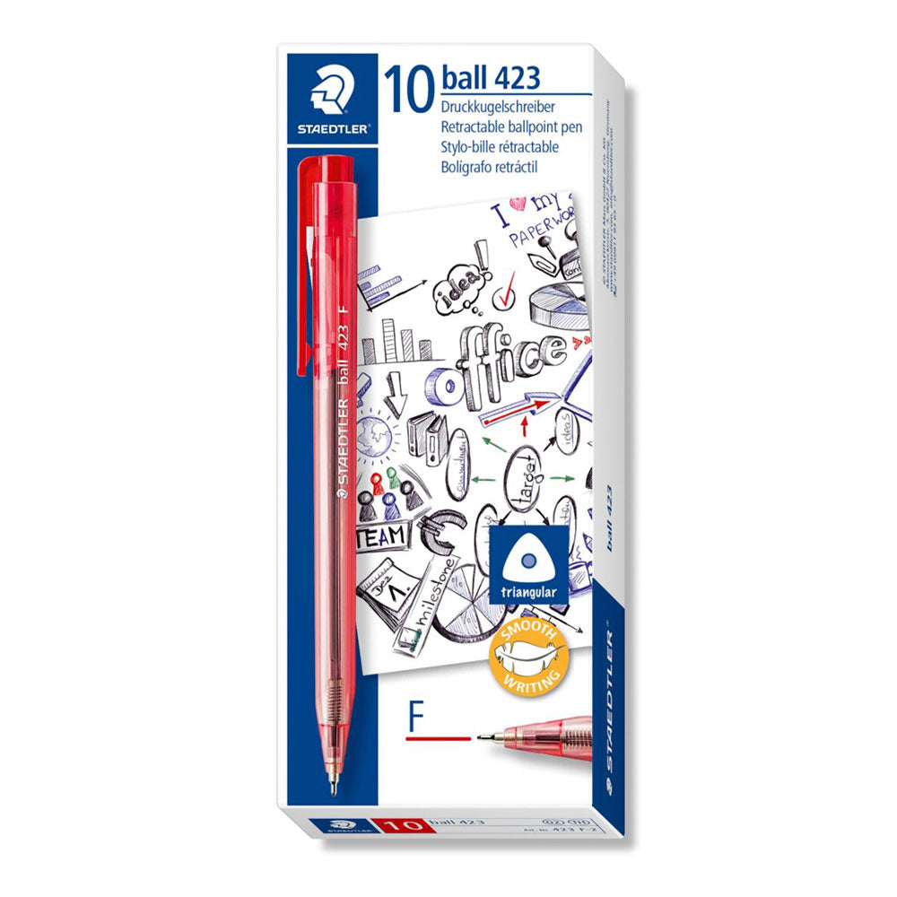 Staedtler 423 Fin ballpenn (boks med 10)