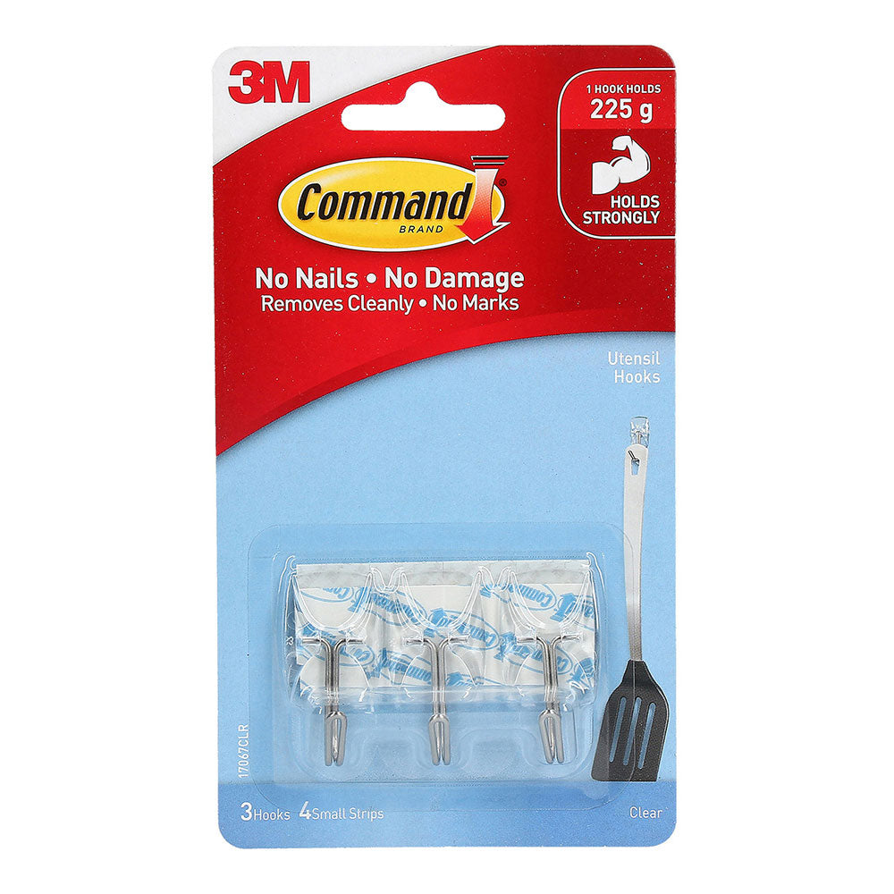 Command Clear Utensil Hooks (Pack of 3)